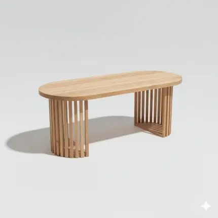 Mesa Ratona Oval | Madera Paraiso | 6 CUOTAS SIN INTERES